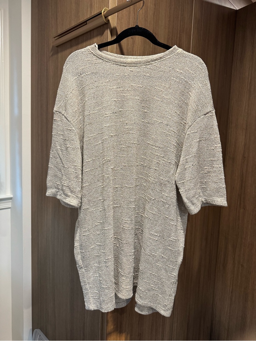 Zara Cream Textured Midi Dress